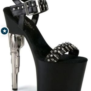 Bond girl gun barrel high heels